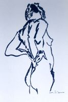 MARC O`CONNOR Weiblicher Akt, Acryl auf Papier, um 1985, sig